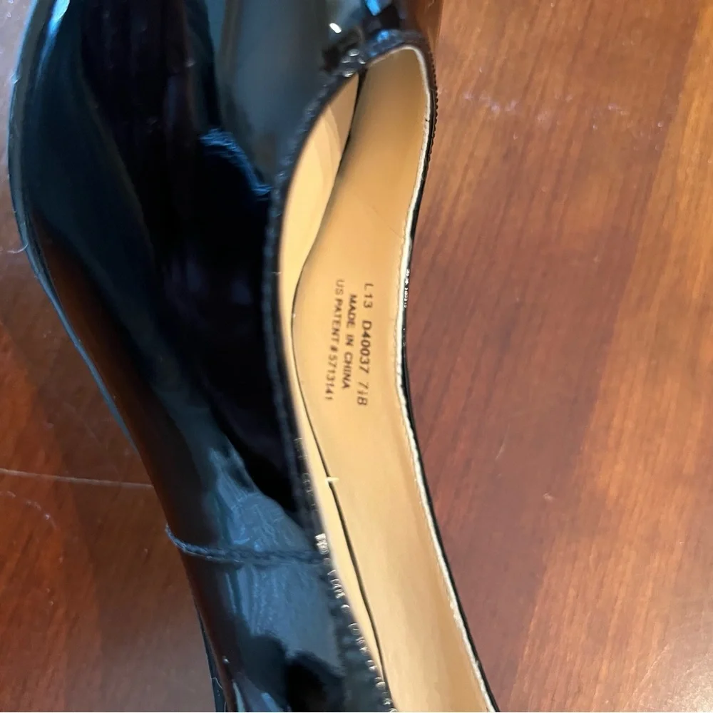 Cole Haan Heels Air Lainey Black Patent Peep Toe Pump Ladies dress shoes 7.5 B